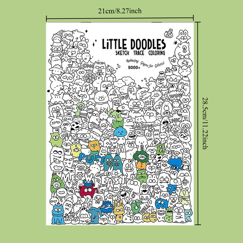 16 Pages Little Doodles Adult  - Adult Coloring Book Stress Relief review and price
