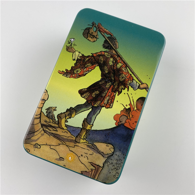 Metal Box Gilded Edition Back  - Tarot Deck With Guidebook review and price