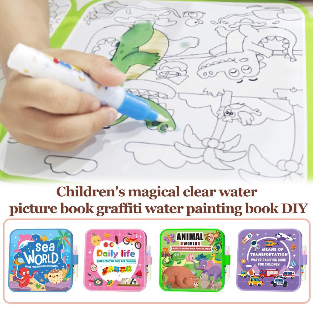 Magic Water Drawing Book DIY D - Reusable Water Magic Coloring Book review and price