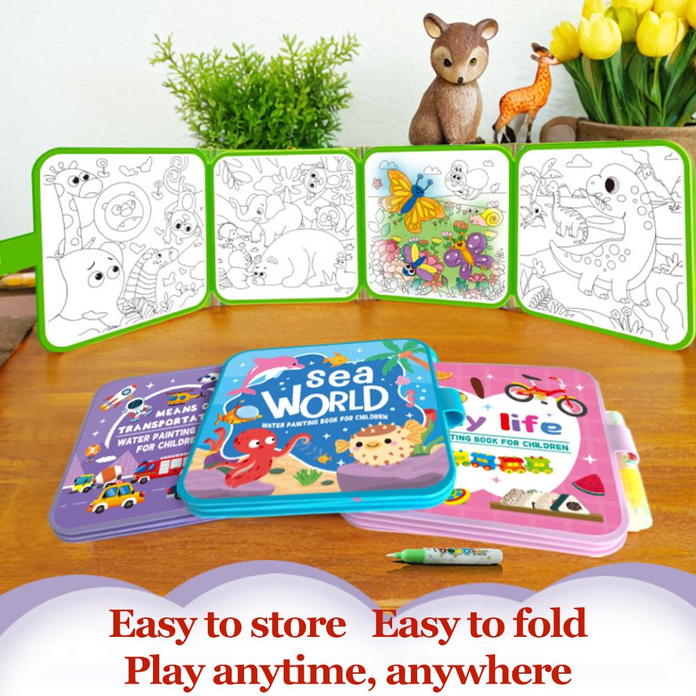 Magic Water Drawing Book DIY D - Reusable Water Magic Coloring Book review and price