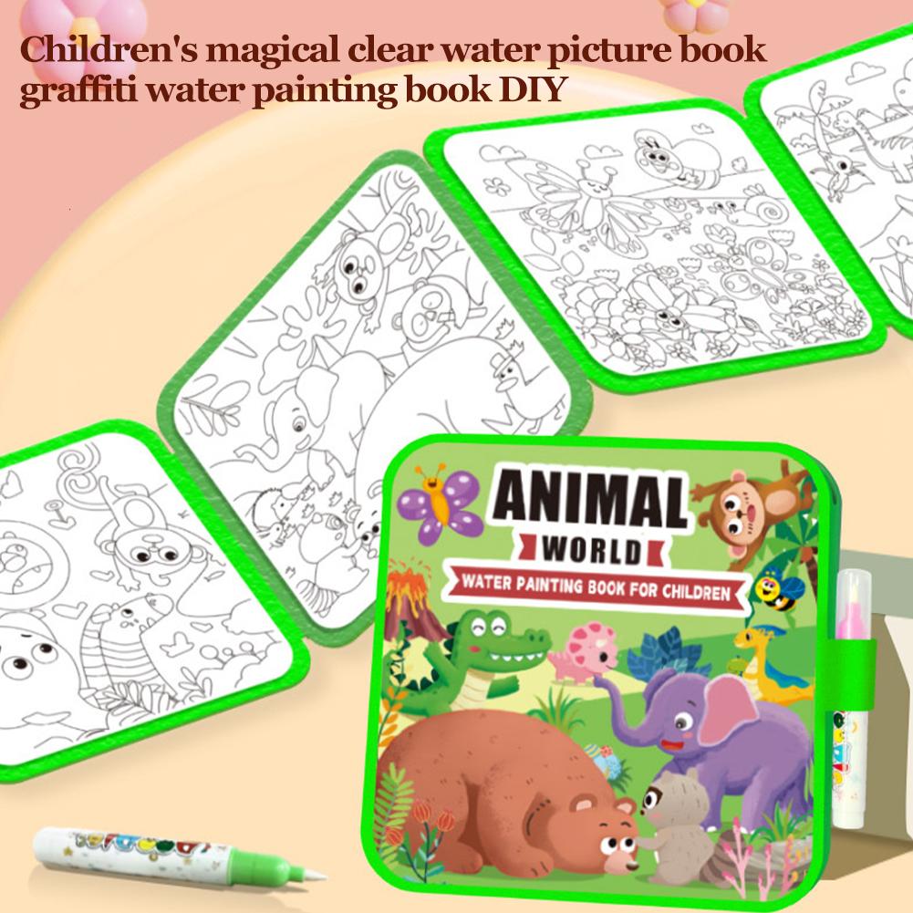 Magic Water Drawing Book DIY D - Reusable Water Magic Coloring Book review and price